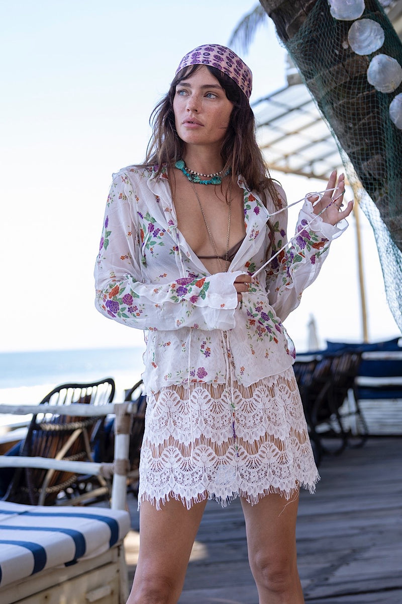 Paint The Town Red Lace Mini Skirt - Chasing Unicorns