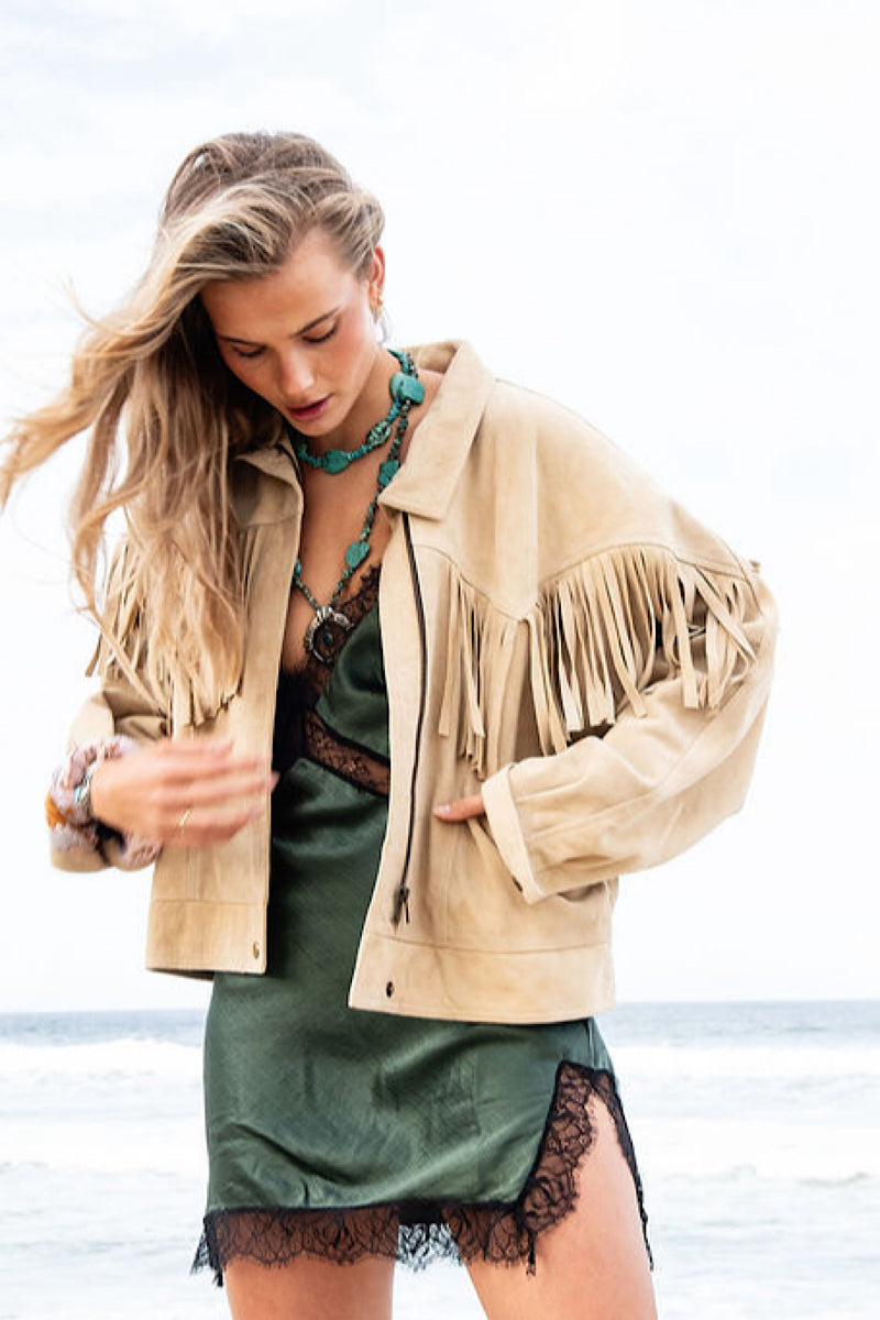 Prairie Fire Suede Fringe Jacket - Chasing Unicorns