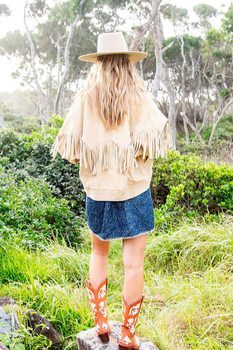 Prairie Fire Suede Fringe Jacket - Chasing Unicorns