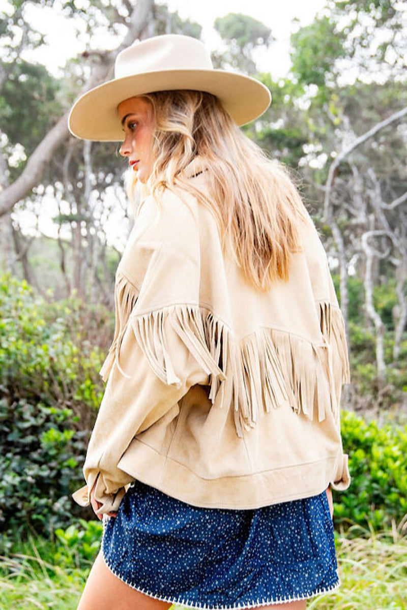 Prairie Fire Suede Fringe Jacket - Chasing Unicorns