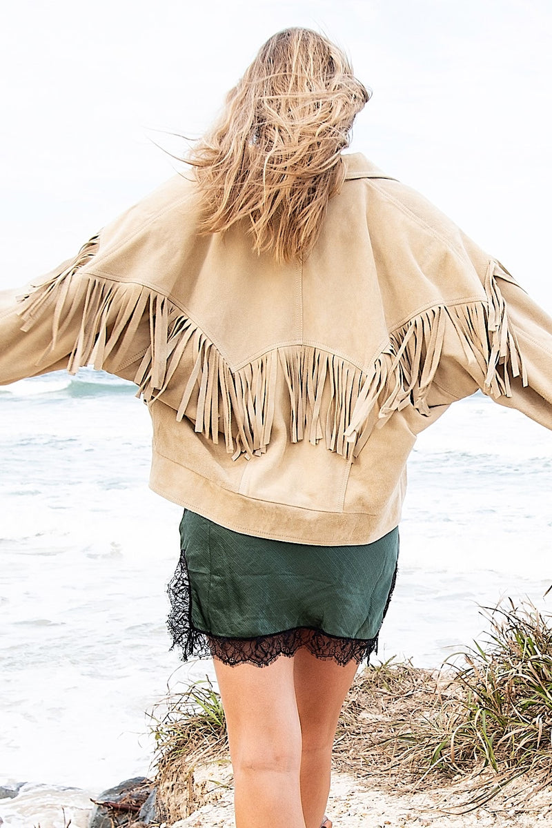 Prairie Fire Suede Fringe Jacket - Chasing Unicorns