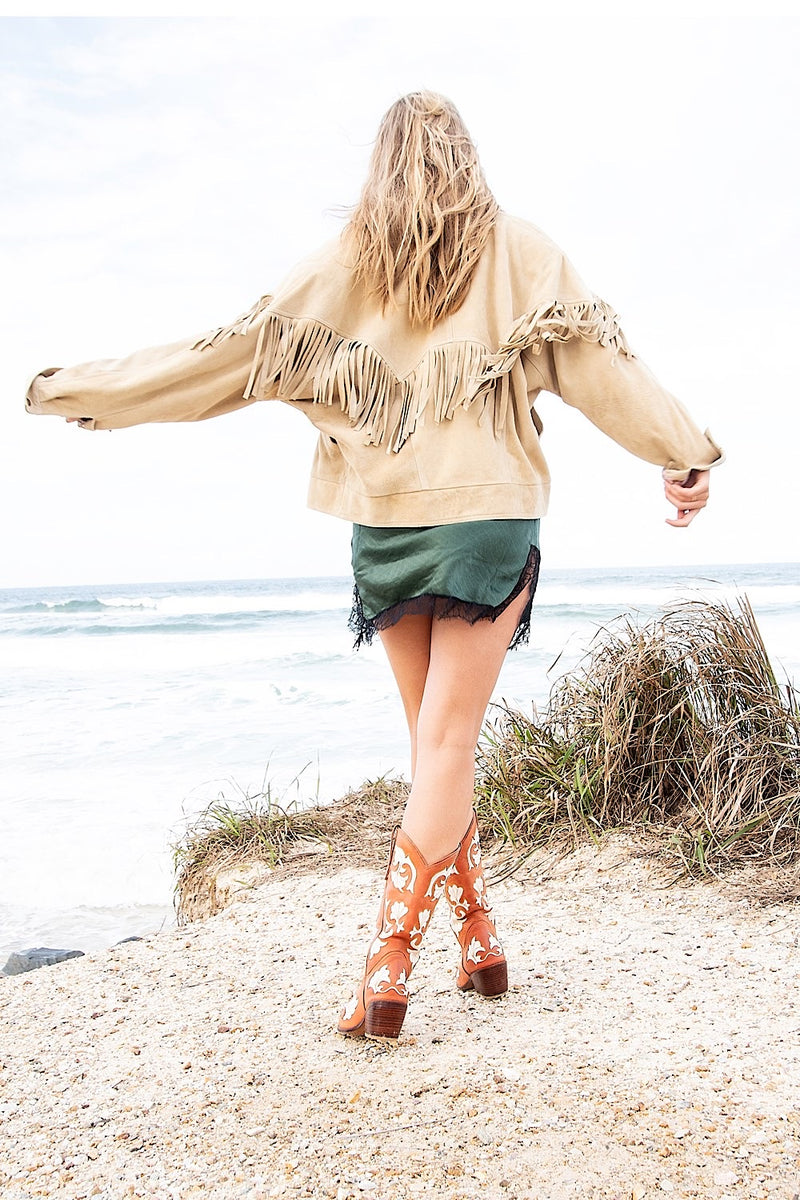 Prairie Fire Suede Fringe Jacket - Chasing Unicorns