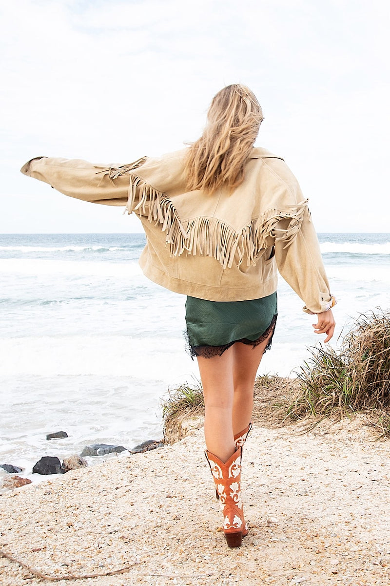 Prairie Fire Suede Fringe Jacket - Chasing Unicorns
