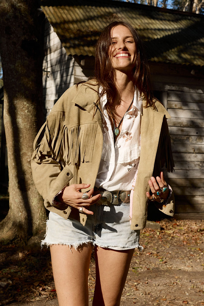Prairie Fire Suede Fringe Jacket