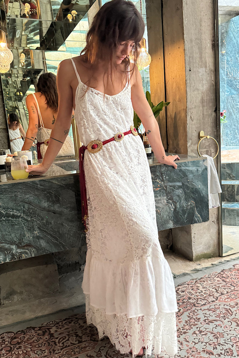 Read Leatger + Hand Cast Concho Belt - Chasing Unicorns