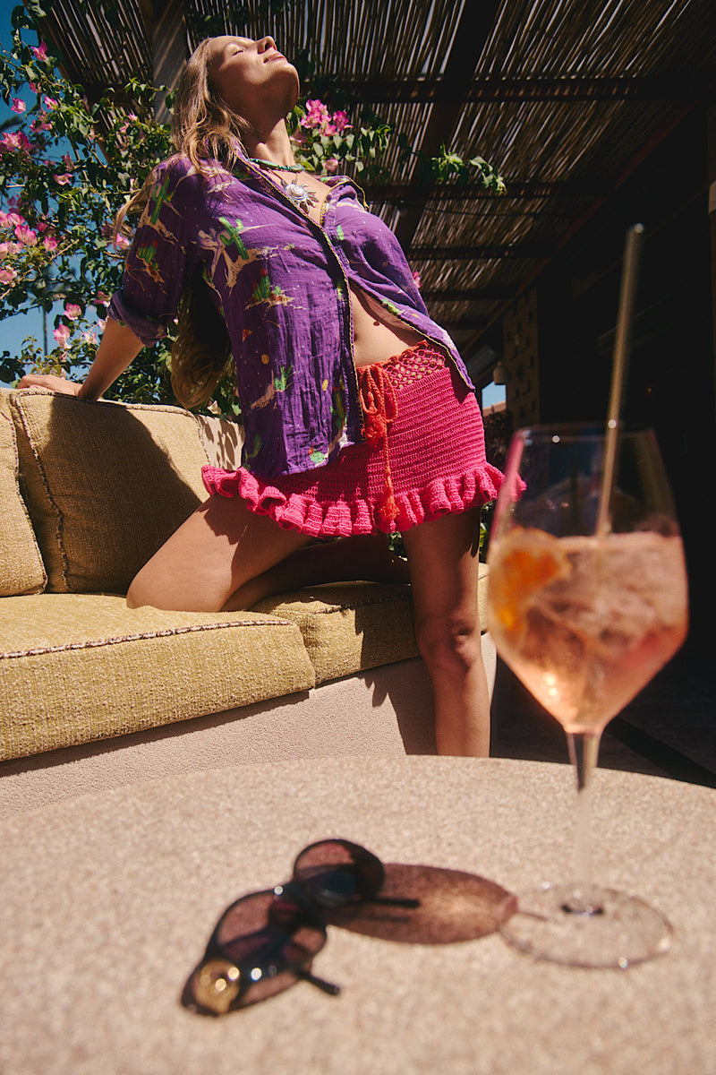 Satisfy My Soul Crochet Skirt - Cherry - Chasing Unicorns