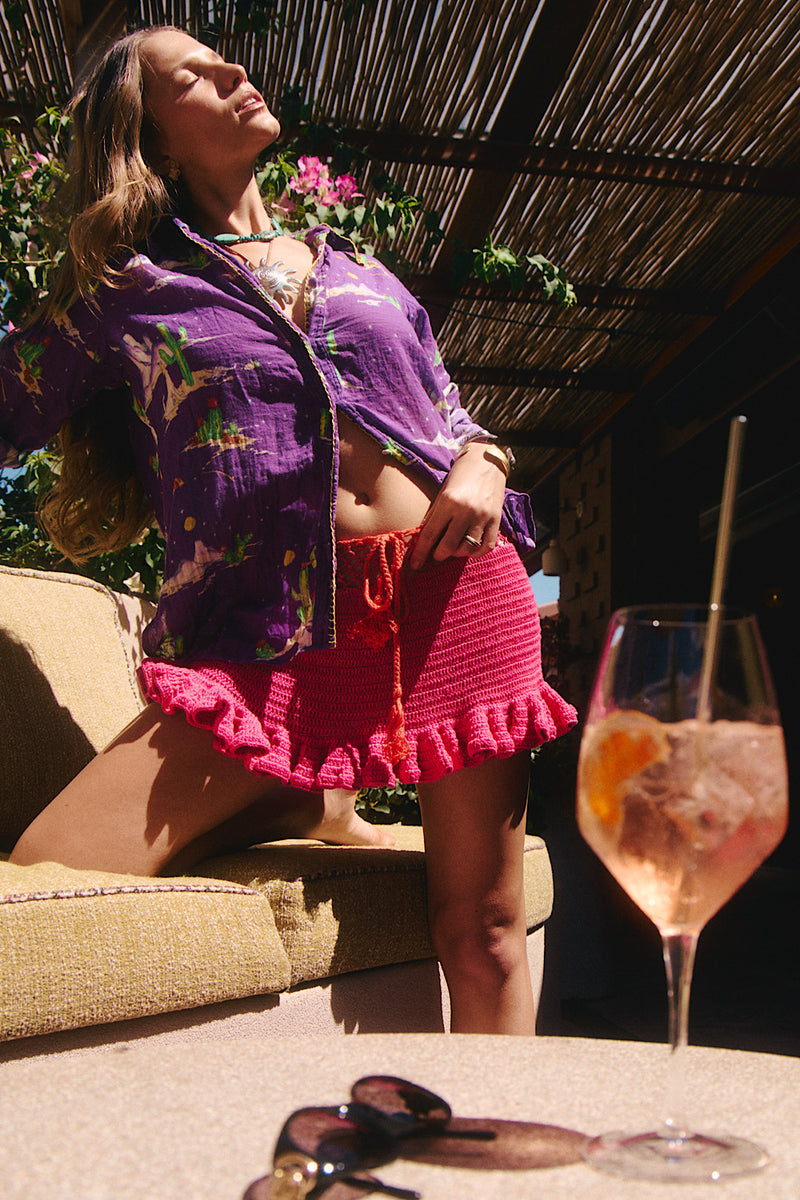 Satisfy My Soul Crochet Skirt - Cherry - Chasing Unicorns