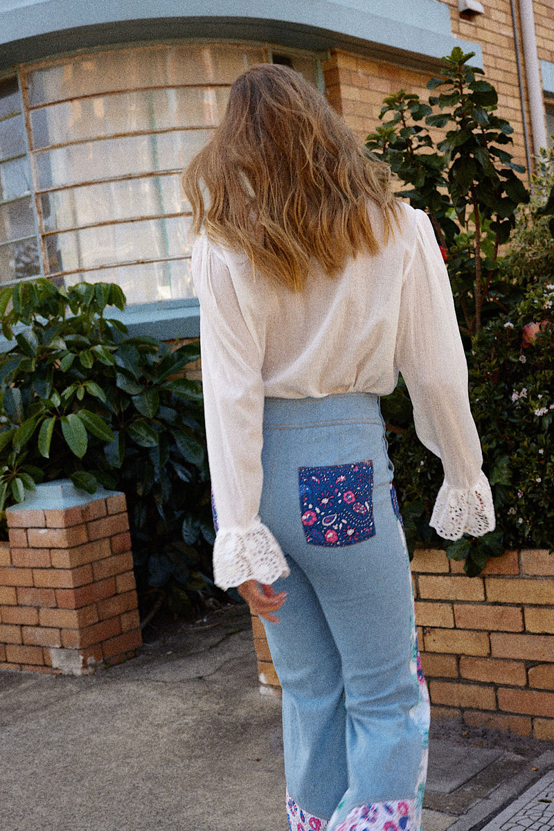 Send Me An Angel Cutwork Blouse - Chasing Unicorns