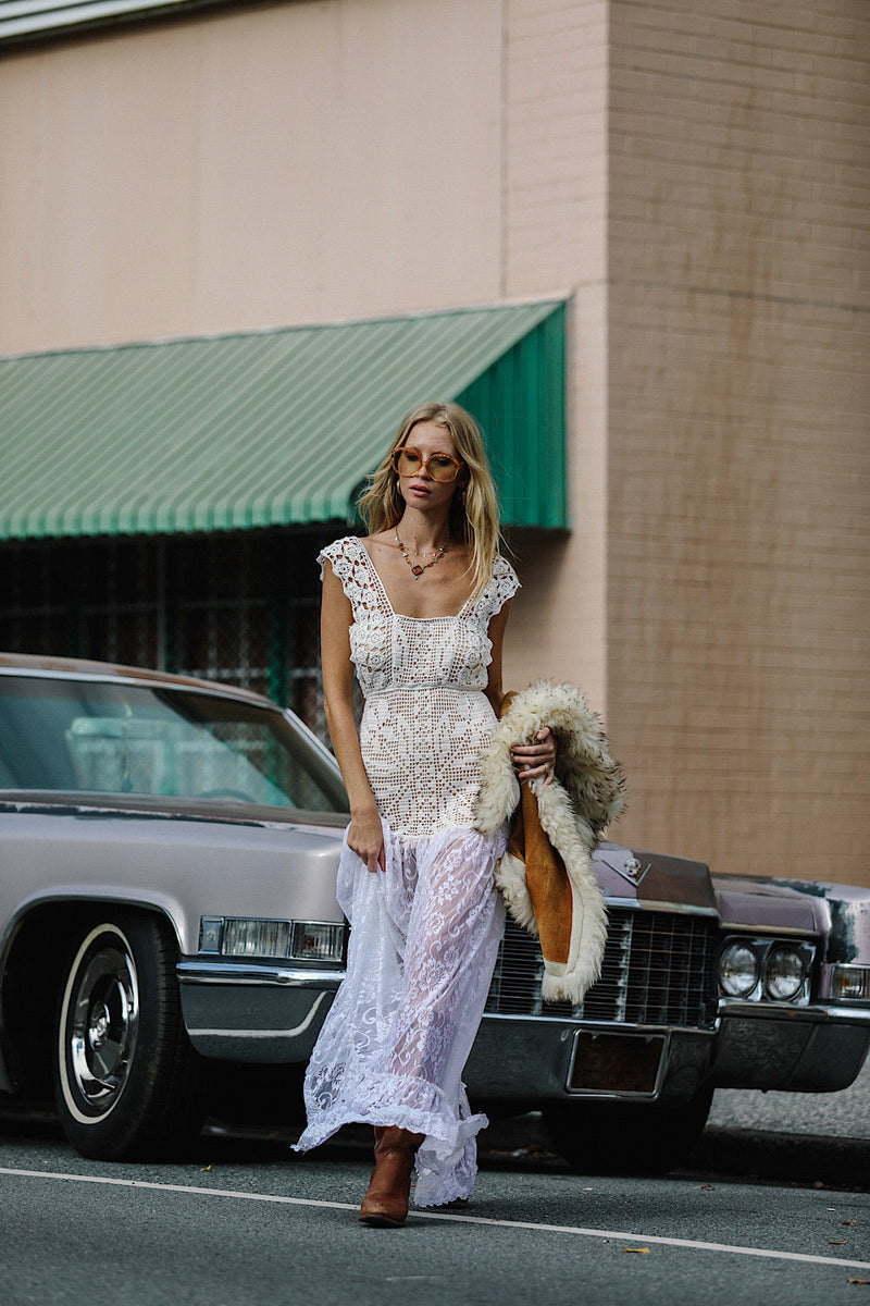 Somebody To Love Crochet And Lace Gown - Chasing Unicorns