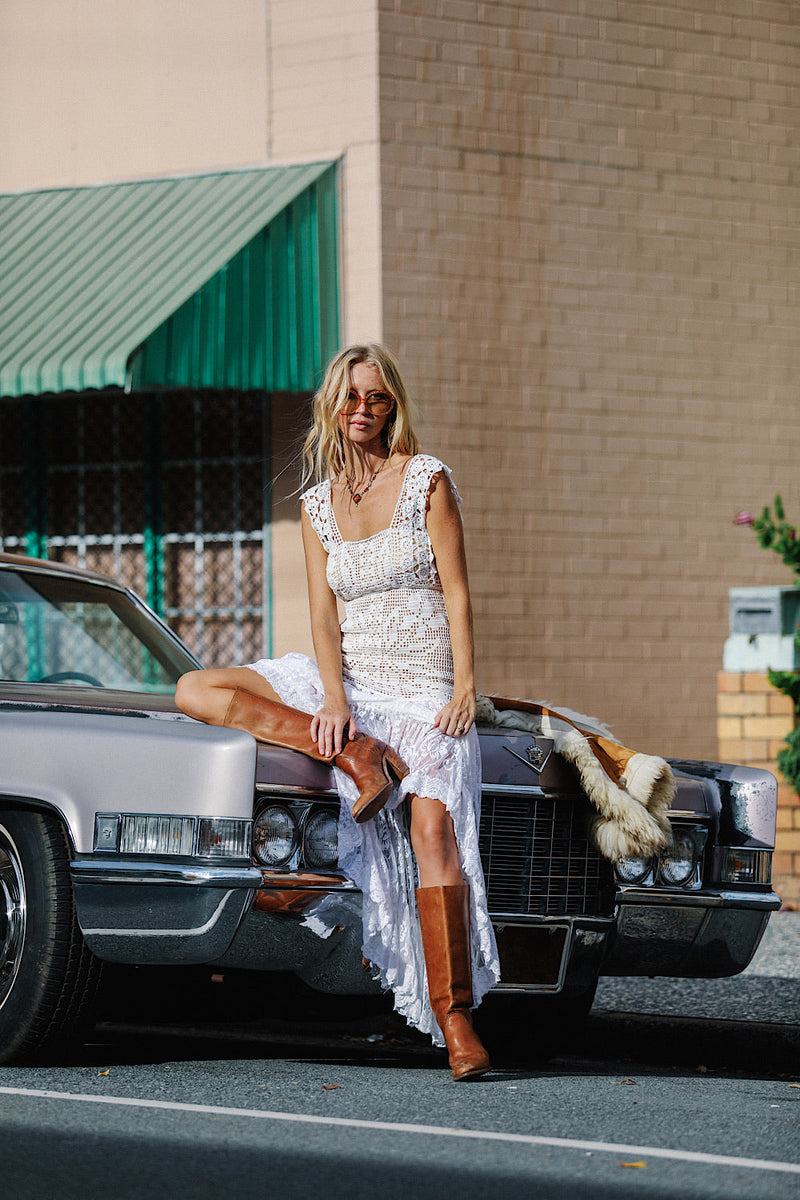 Somebody To Love Crochet And Lace Gown - Chasing Unicorns