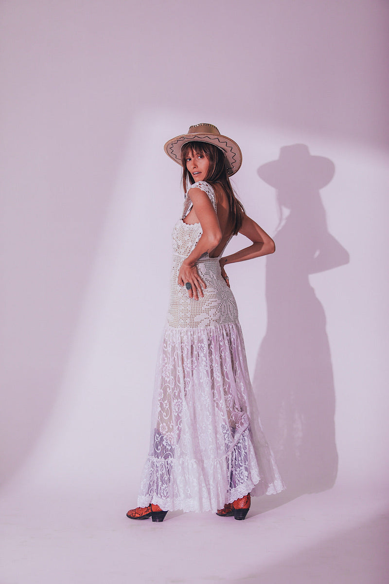 Somebody To Love Crochet And Lace Gown - Chasing Unicorns