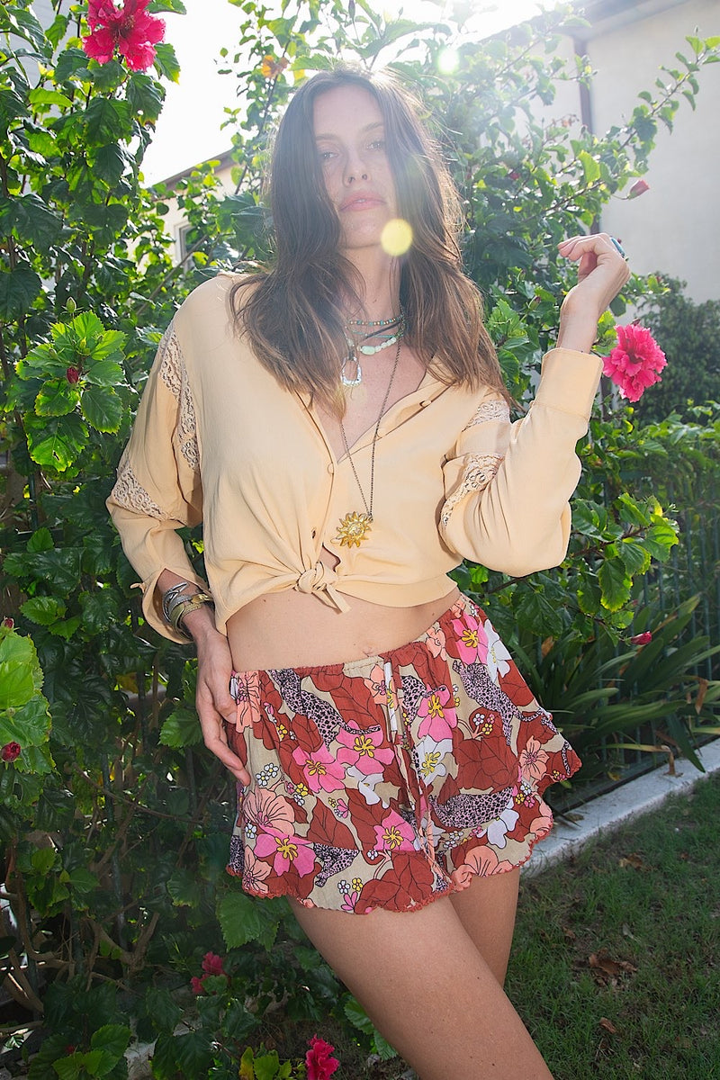 Songbird Cotton Shorts - Chasing Unicorns