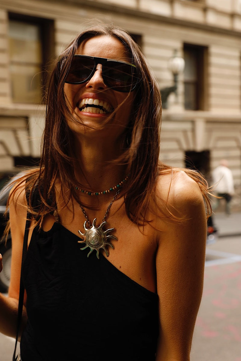 Sterling Silver Plated Sun Necklace/ Belt - Chasing Unicorns