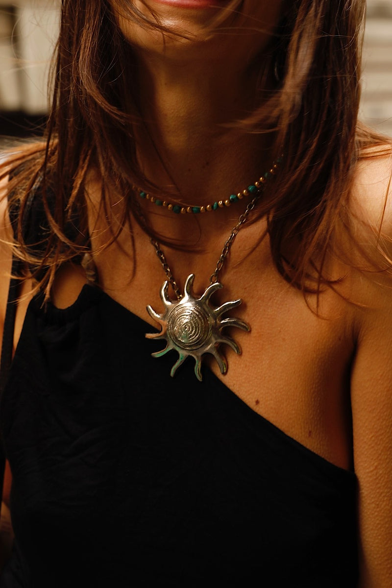 Sterling Silver Plated Sun Necklace/ Belt - Chasing Unicorns