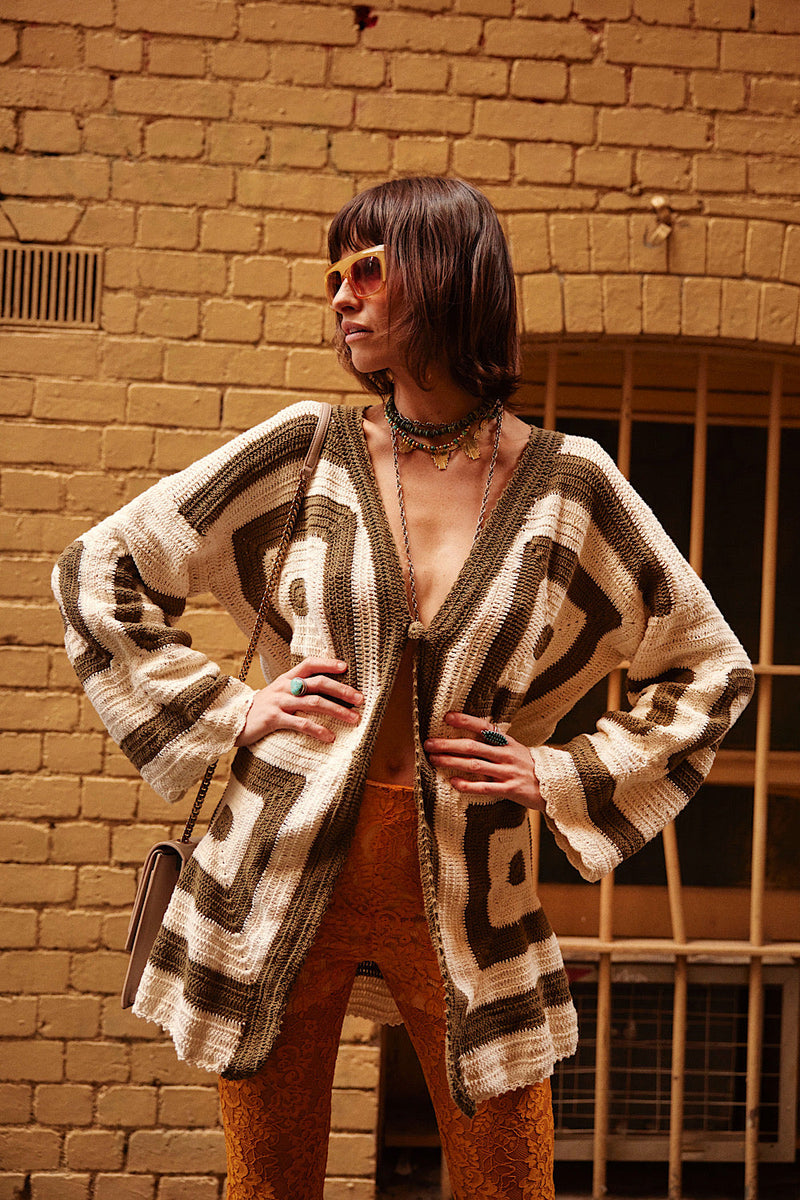 Sundown Short Crochet Coat - Chasing Unicorns