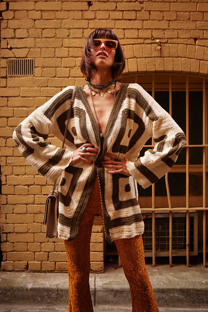 Sundown Short Crochet Coat - Chasing Unicorns