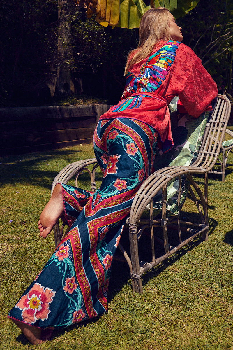 Sweet Illusions Silk Satin Relaxed Flares - Chasing Unicorns
