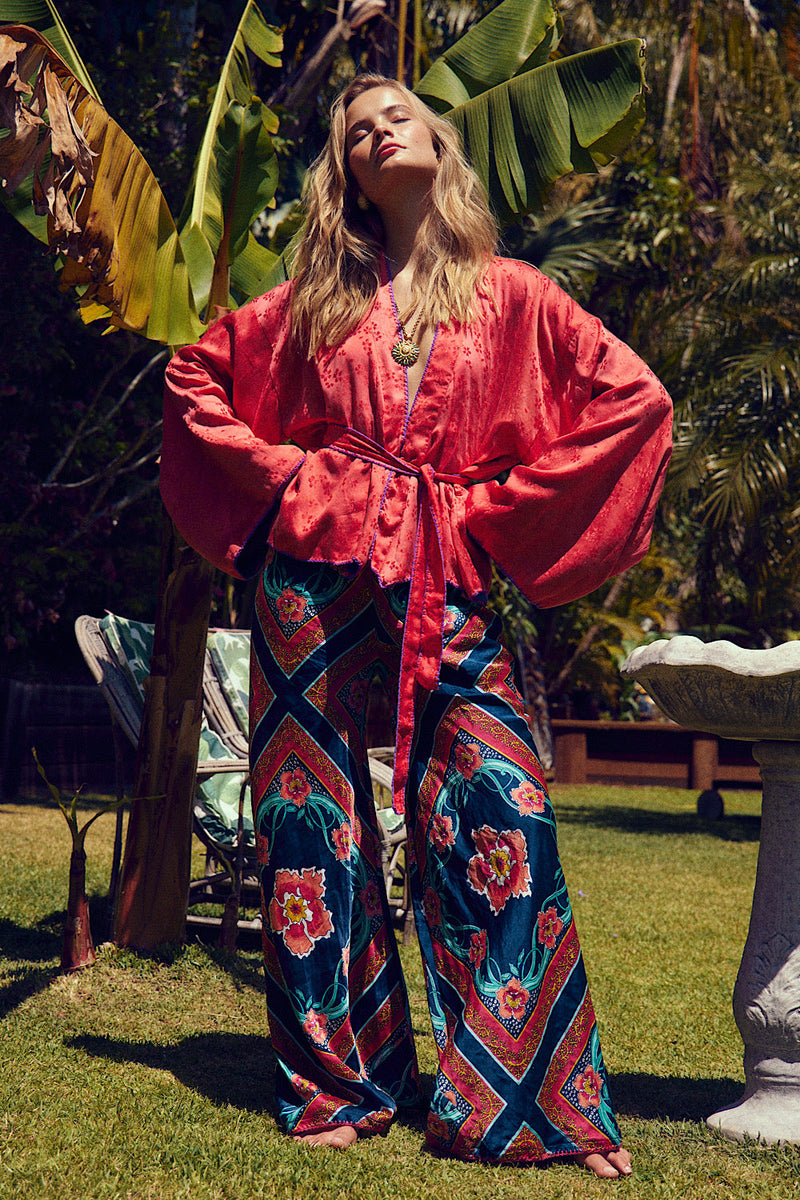 Sweet Illusions Silk Satin Relaxed Flares - Chasing Unicorns