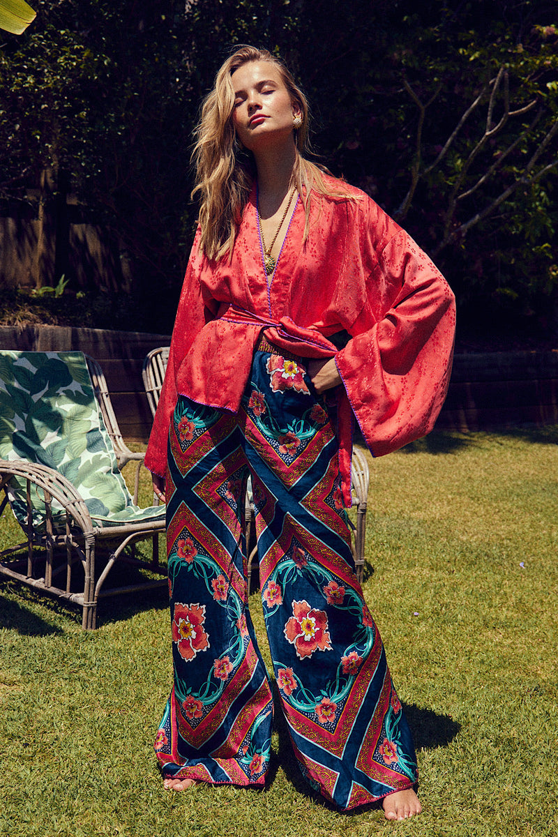 Sweet Illusions Silk Satin Relaxed Flares - Chasing Unicorns
