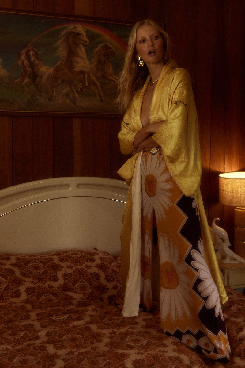 The Golden Road Cotton Gauze Palazzo Pants - Daisy - Chasing Unicorns