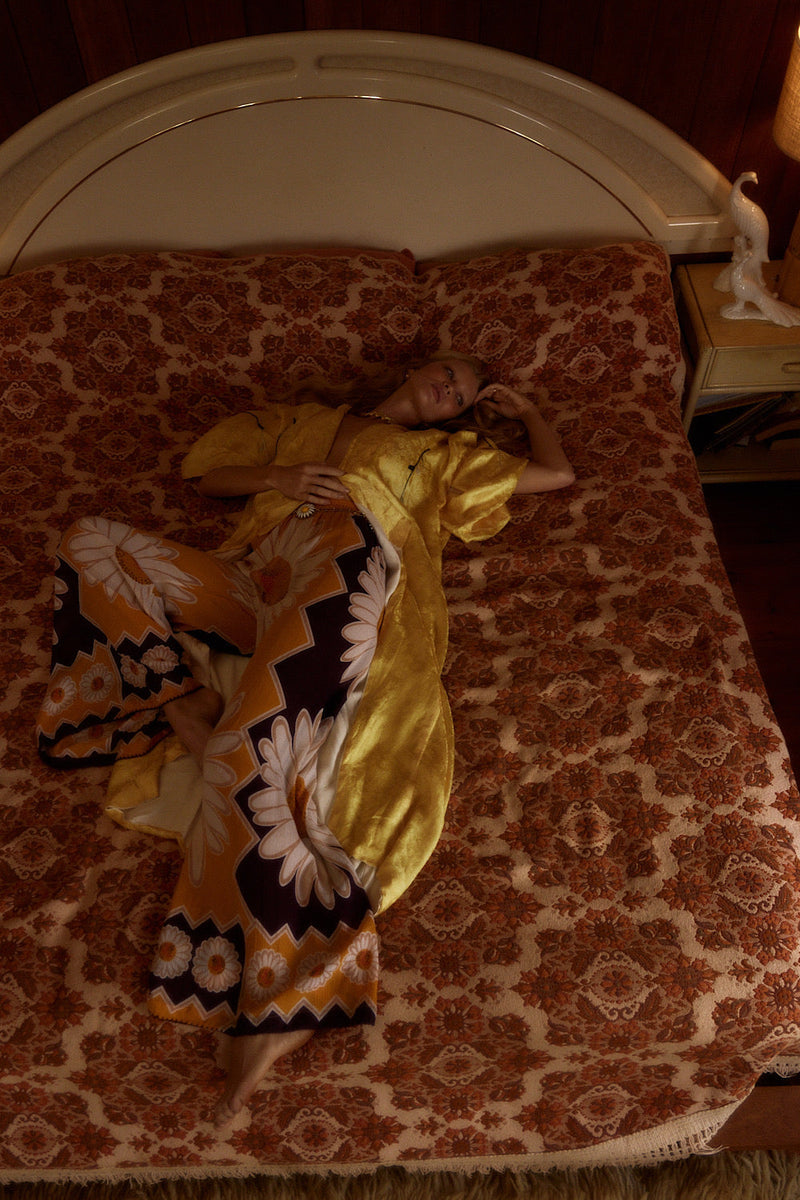 The Golden Road Cotton Gauze Palazzo Pants - Daisy - Chasing Unicorns