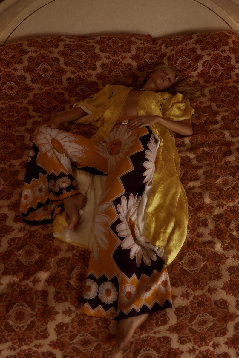The Golden Road Cotton Gauze Palazzo Pants - Daisy - Chasing Unicorns