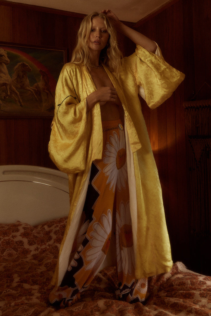 The Golden Road Cotton Gauze Palazzo Pants - Daisy - Chasing Unicorns