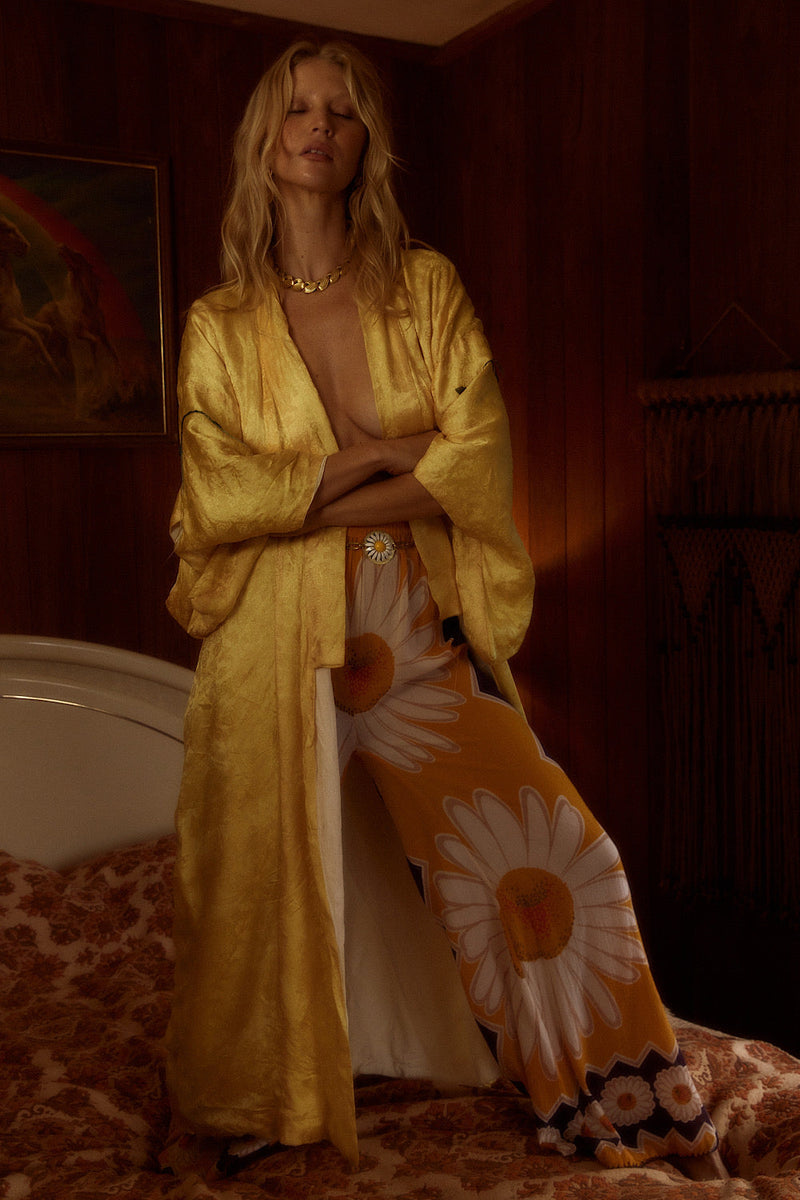 The Golden Road Cotton Gauze Palazzo Pants - Daisy - Chasing Unicorns