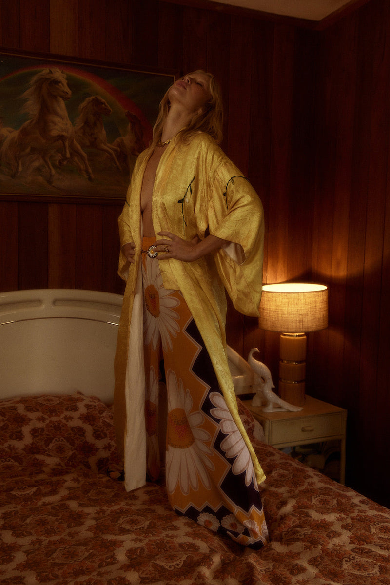 The Golden Road Cotton Gauze Palazzo Pants - Daisy - Chasing Unicorns