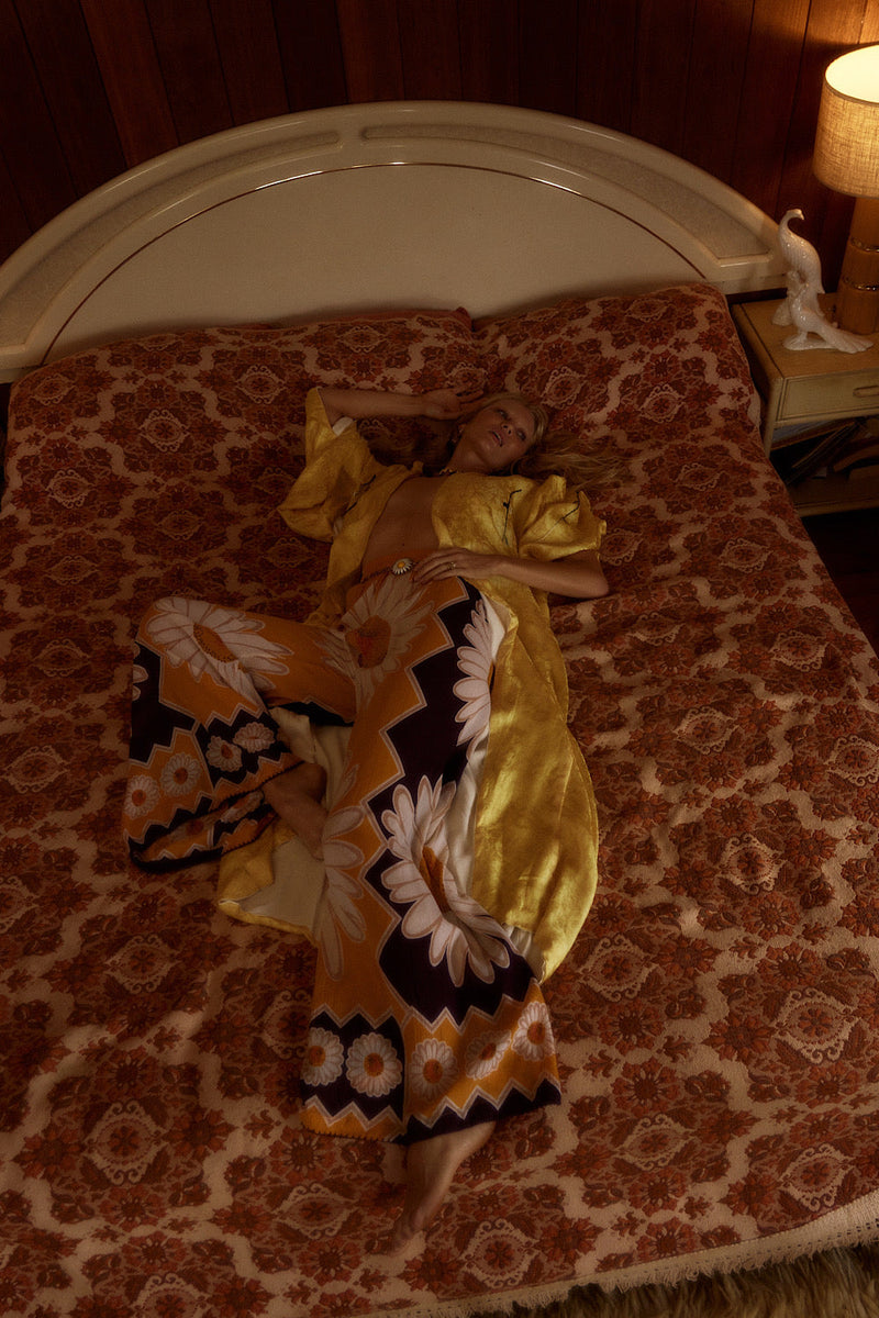 The Golden Road Cotton Gauze Palazzo Pants - Daisy - Chasing Unicorns