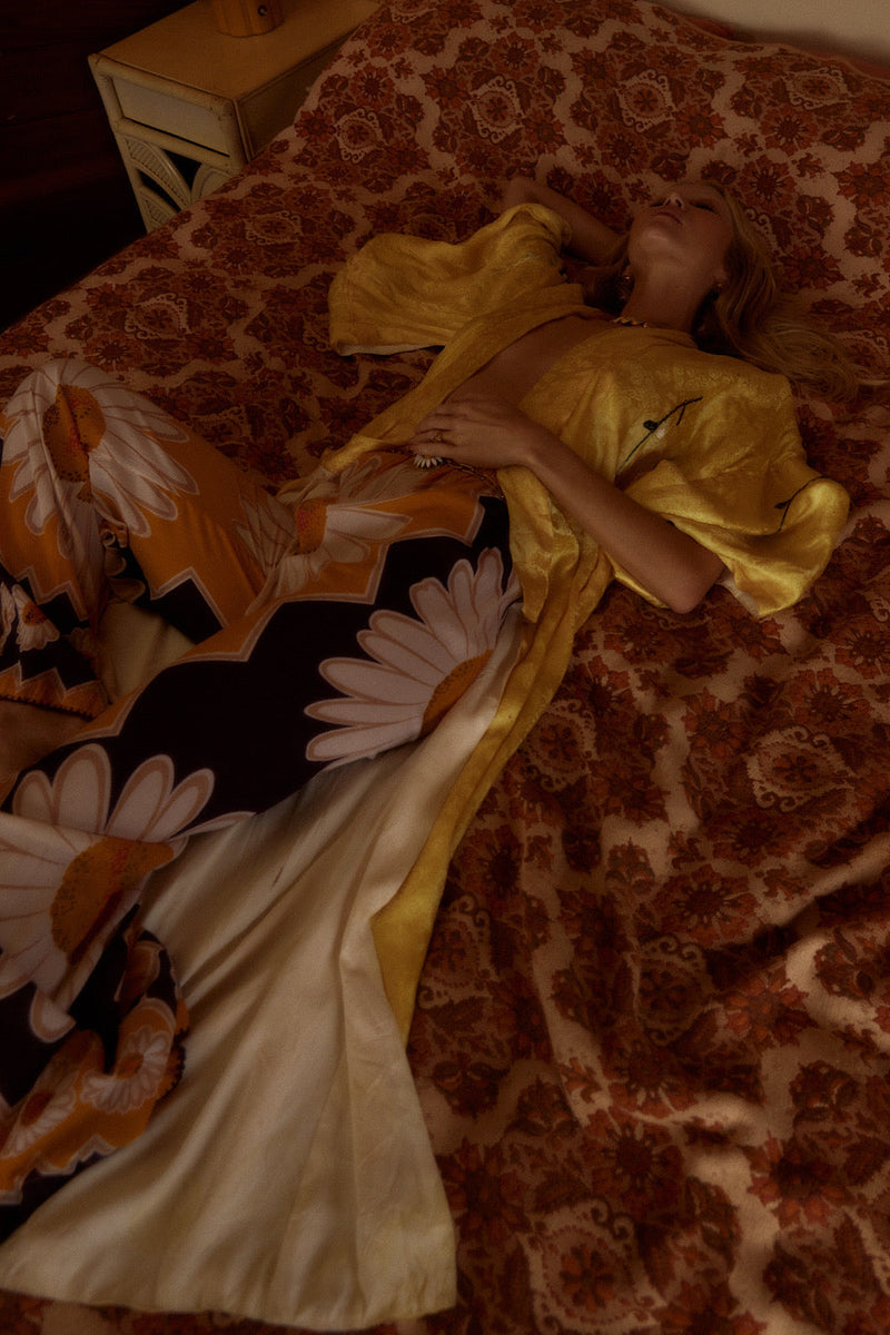 The Golden Road Cotton Gauze Palazzo Pants - Daisy - Chasing Unicorns