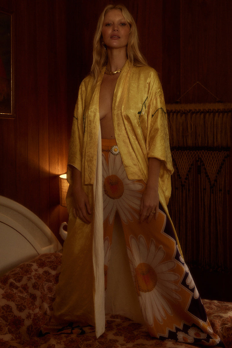 The Golden Road Cotton Gauze Palazzo Pants - Daisy - Chasing Unicorns