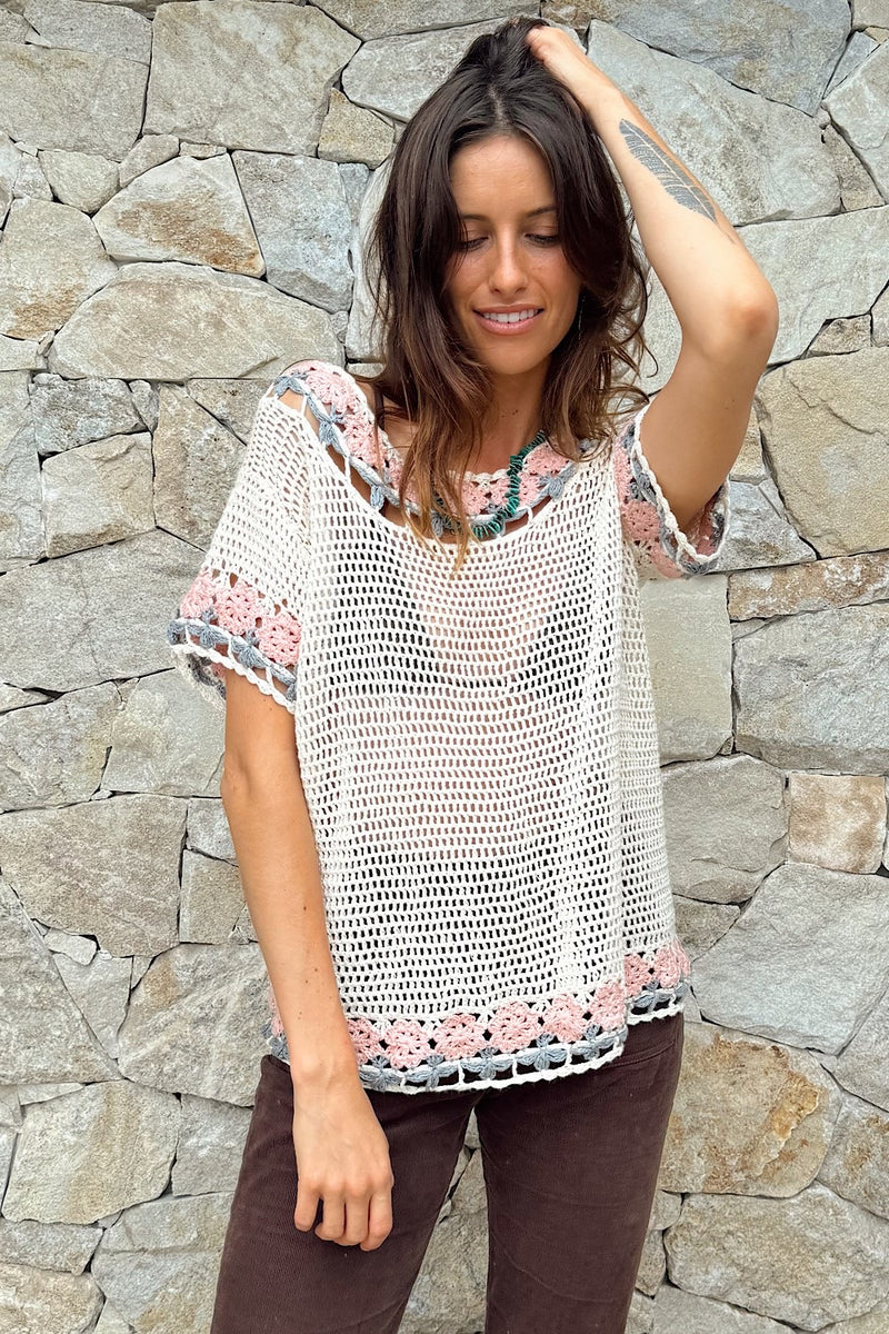 The Tide is High Crochet Tee - Chasing Unicorns