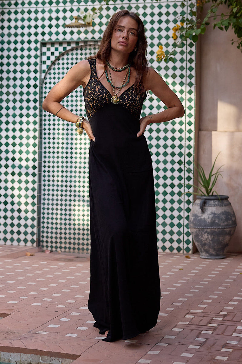 These Dreams of You Cotton Gauze + Lace Maxi Slip Dress - Chasing Unicorns