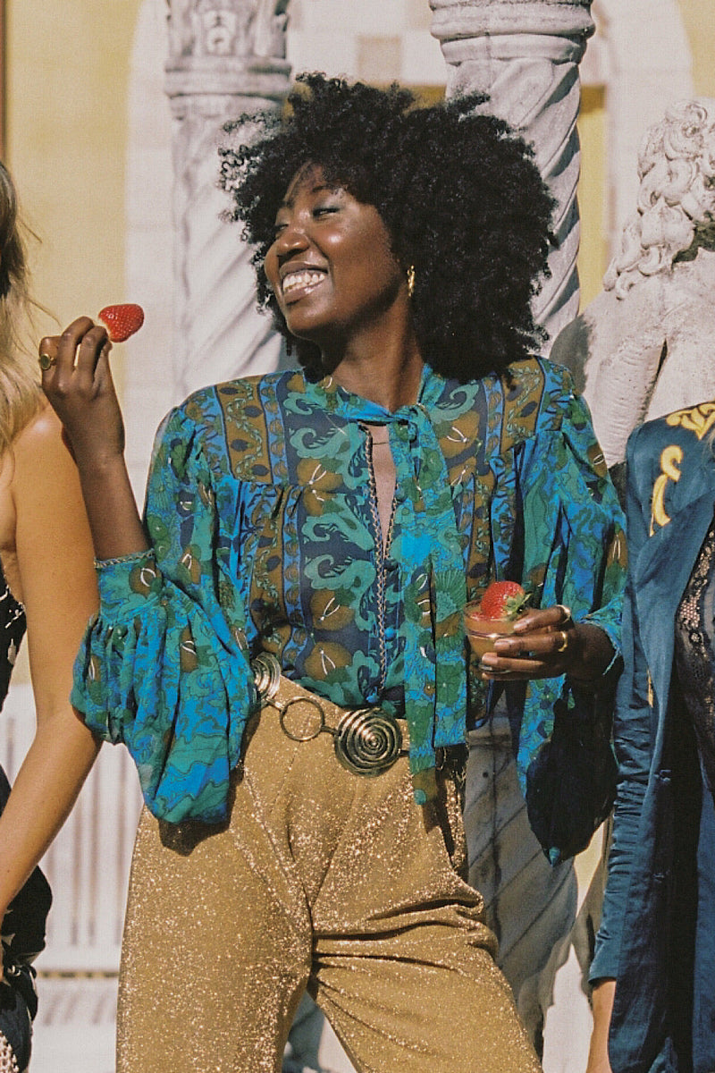 Till The Morning Comes Silk Blouse - Bird Of Paradise - Chasing Unicorns