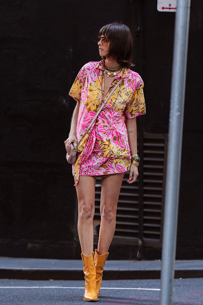 When I Come Around Cotton Gauze Short Sleeve Shirt - Chasing Unicorns