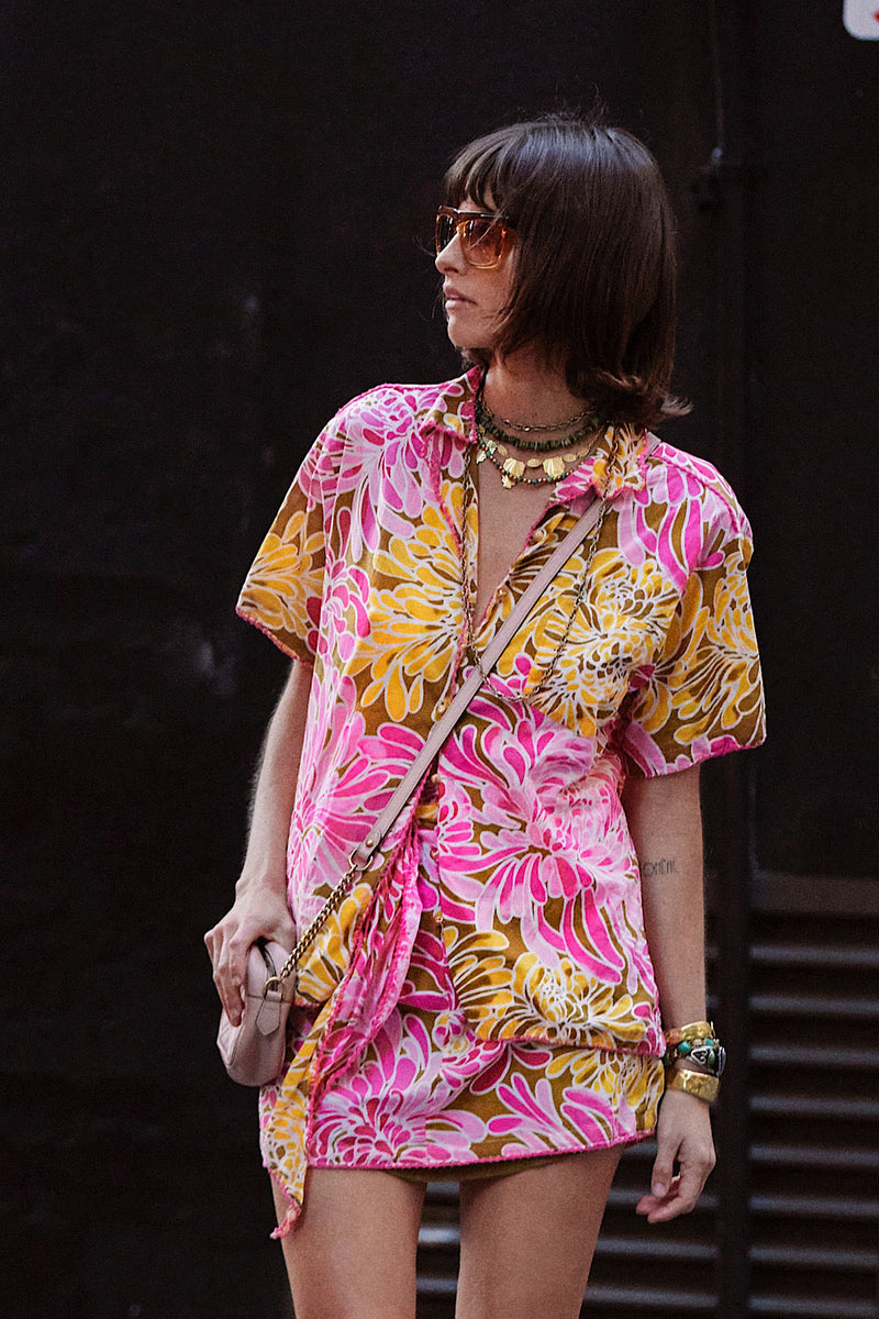 When I Come Around Cotton Gauze Short Sleeve Shirt - Chasing Unicorns