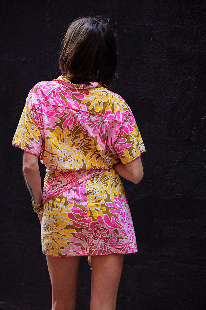 When I Come Around Cotton Gauze Short Sleeve Shirt - Chasing Unicorns