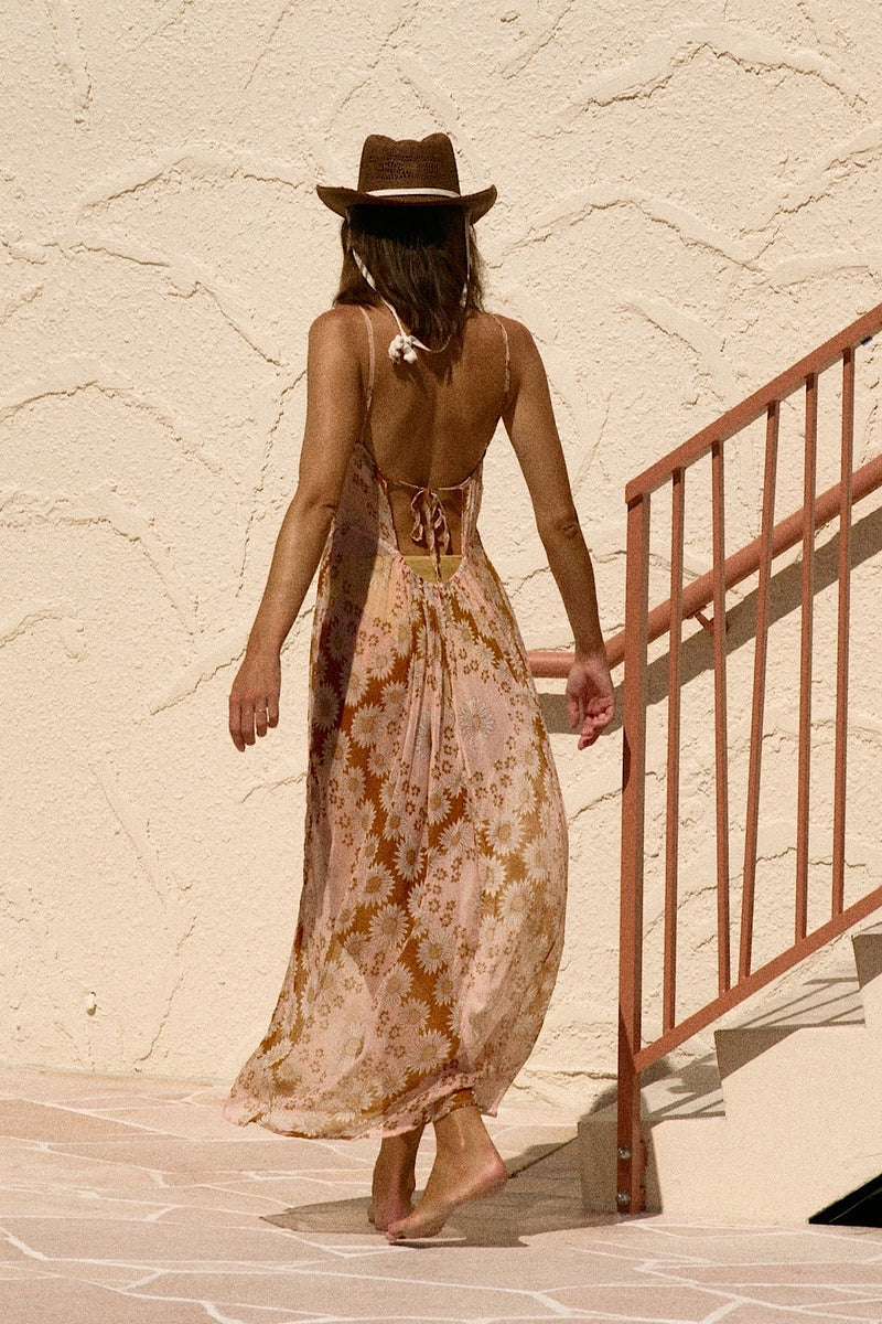 Where You Lead Silk + Lace Maxi Slip Dress - Daisy - Chasing Unicorns
