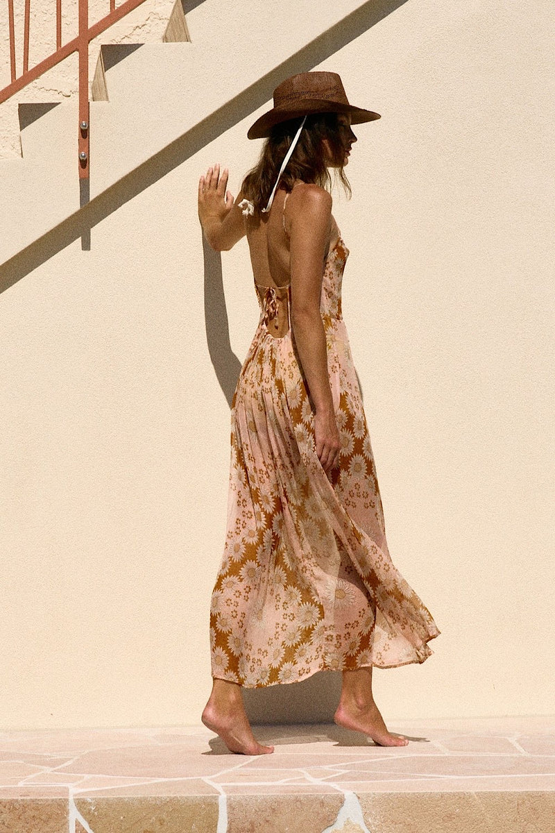 Where You Lead Silk + Lace Maxi Slip Dress - Daisy - Chasing Unicorns