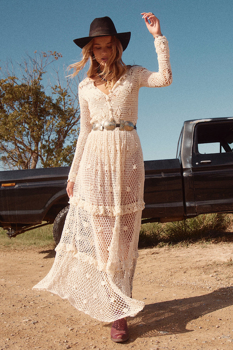 Wish You Were Here Crochet Maxi Dress - Chasing Unicorns