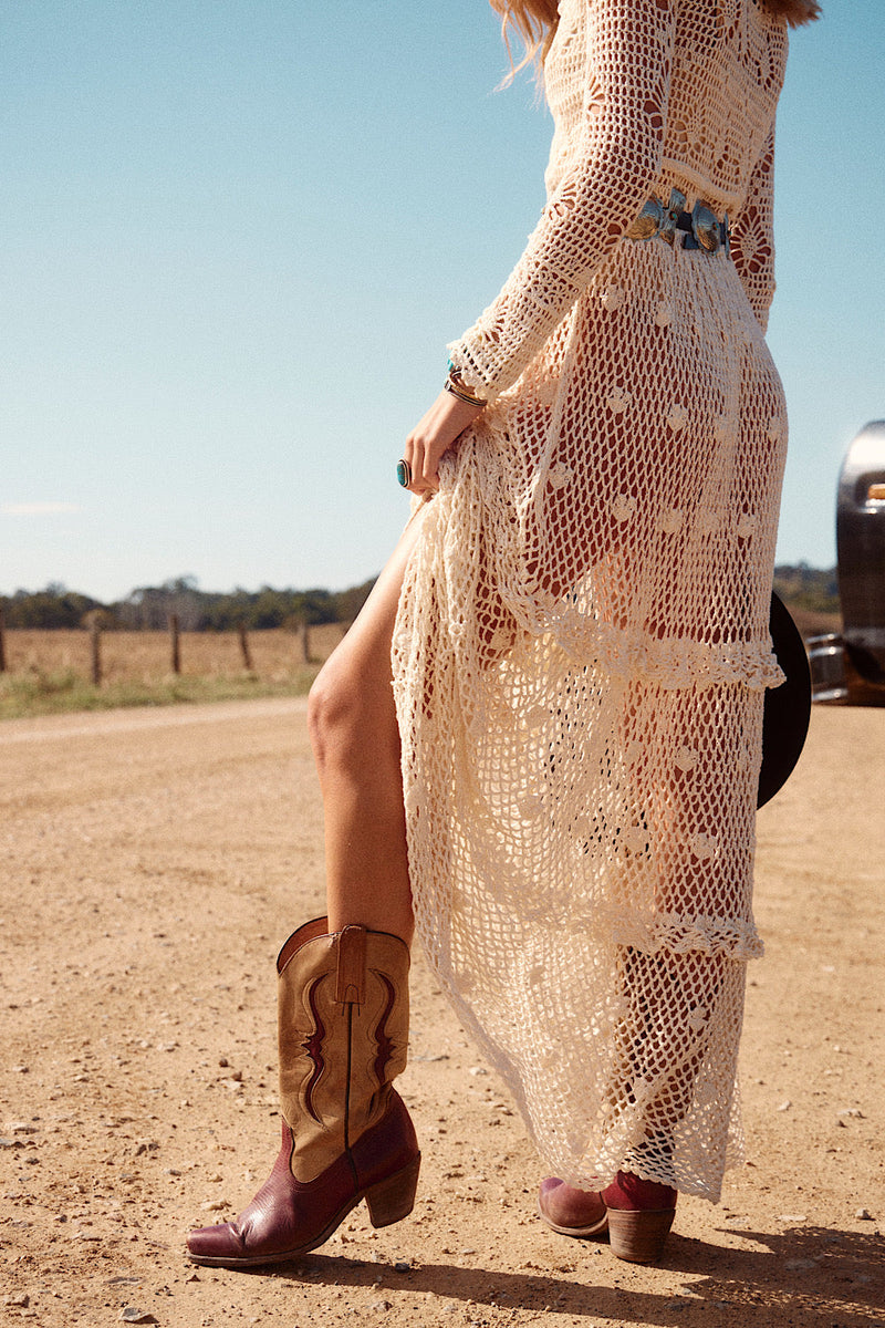 Wish You Were Here Crochet Maxi Dress - Chasing Unicorns