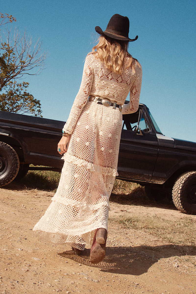 Wish You Were Here Crochet Maxi Dress - Chasing Unicorns