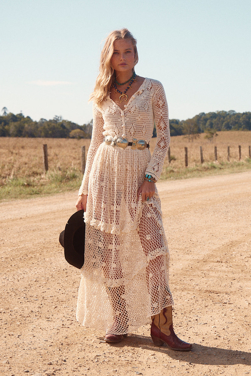 Wish You Were Here Crochet Maxi Dress - Chasing Unicorns