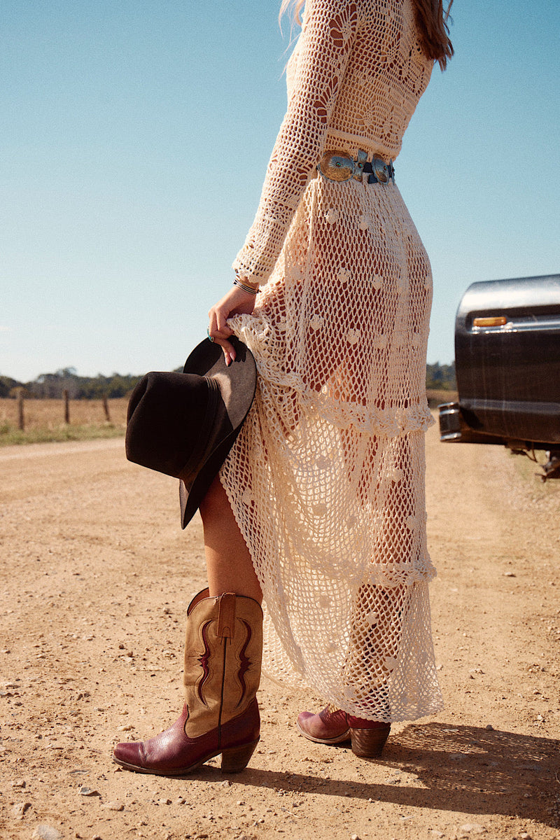Wish You Were Here Crochet Maxi Dress - Chasing Unicorns