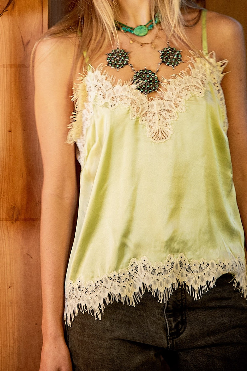 You Belong To Me Silk + Lace Camisole - Chasing Unicorns