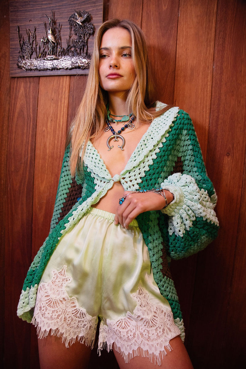 You Belong to Me Silk Satin + Lace Shorts - Chasing Unicorns