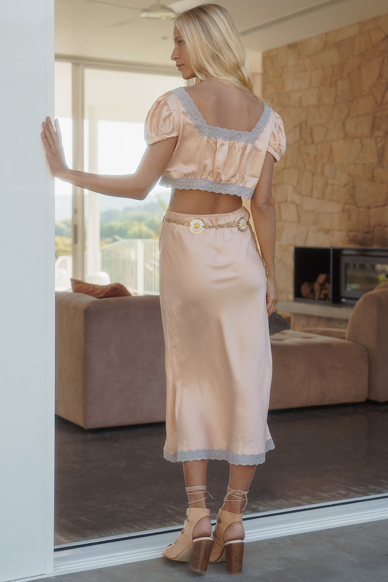 Ain’t No Sunshine Silk Satin + Lace Slip Set - Chasing Unicorns