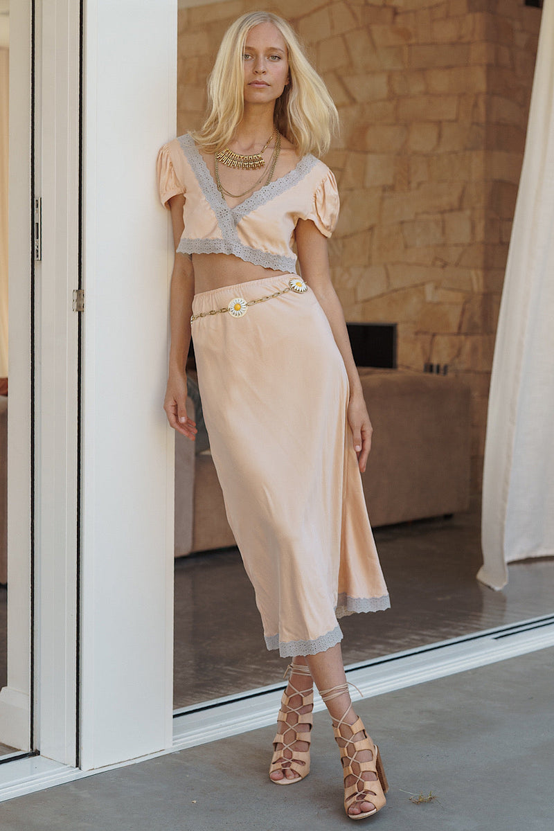 Ain’t No Sunshine Silk Satin + Lace Slip Set - Chasing Unicorns