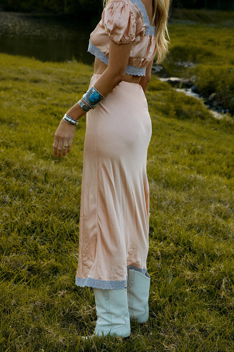 Ain’t No Sunshine Silk Satin + Lace Slip Set - Chasing Unicorns